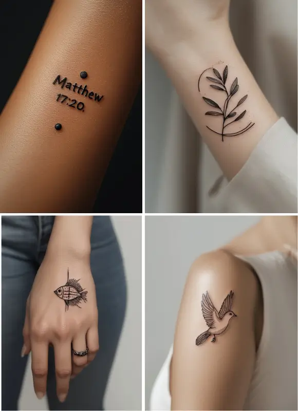 Nature’s Sacred Touch Minimal Christian Tattoo Ideas