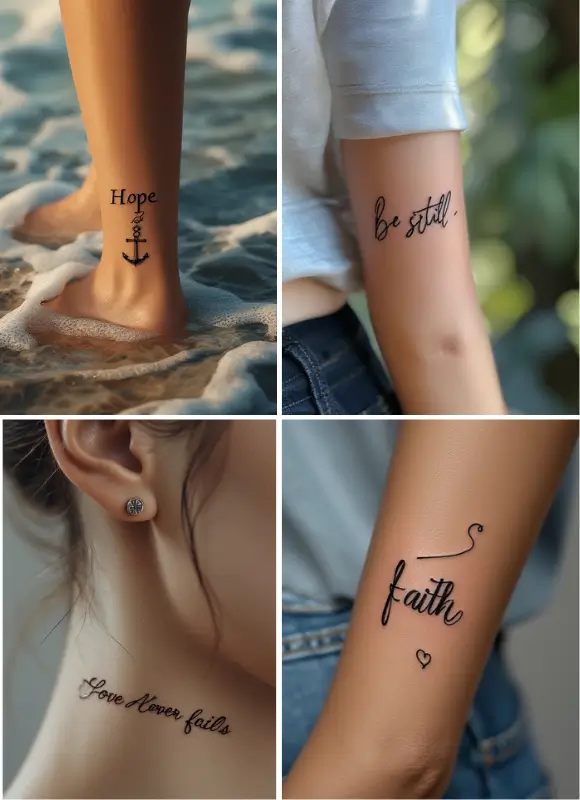 Words of Worship Christian tattoo ideas