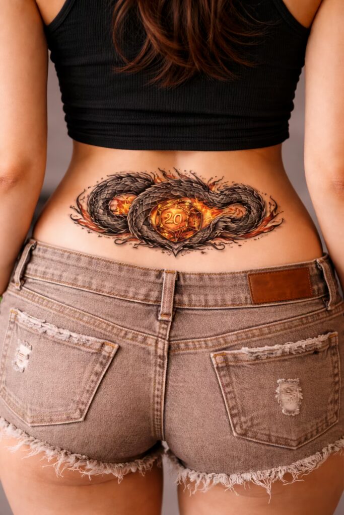 Dragon & Arcane Core tattoo