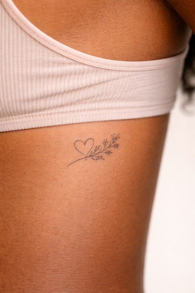 Botanical Heart Small Tattoo