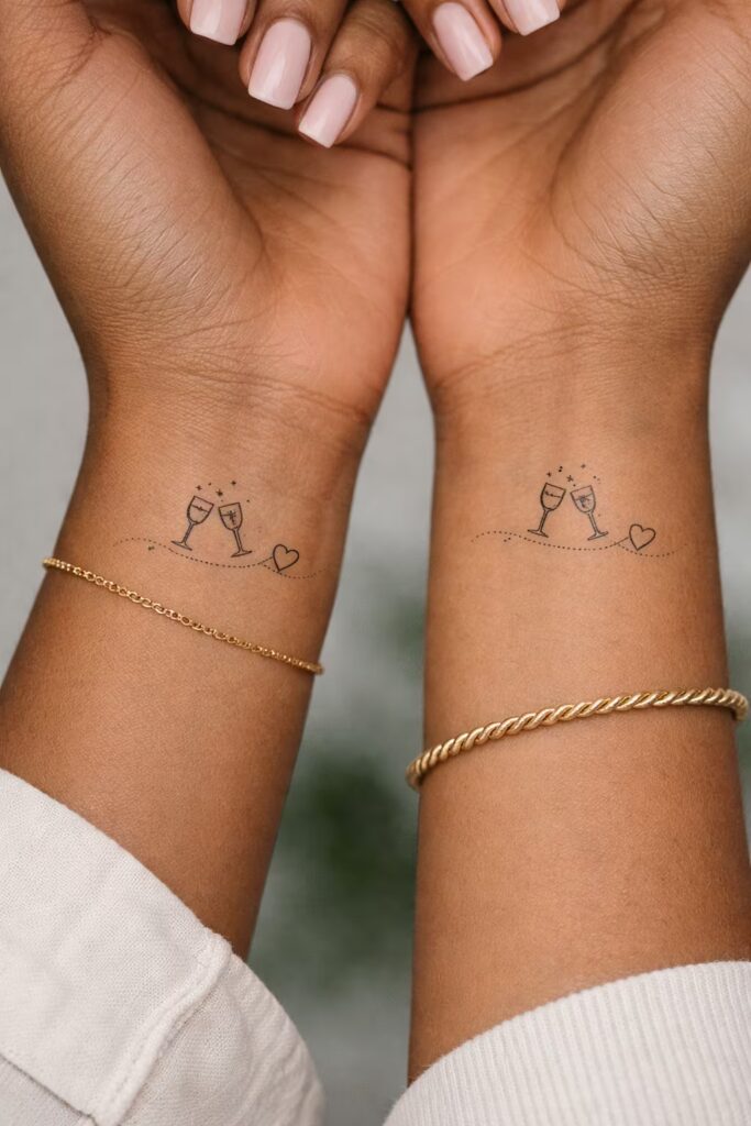 Matching Bestie Small Tattoo Ideas