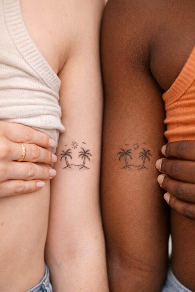 Tropical Best Friend Tattoos