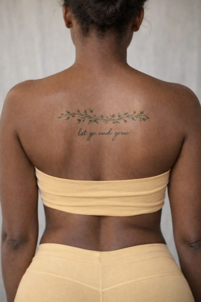 Wildflower Vine Back Tattoo Women Prefer