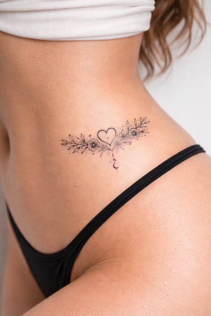 18. Dewy Heart Blossom tattoo