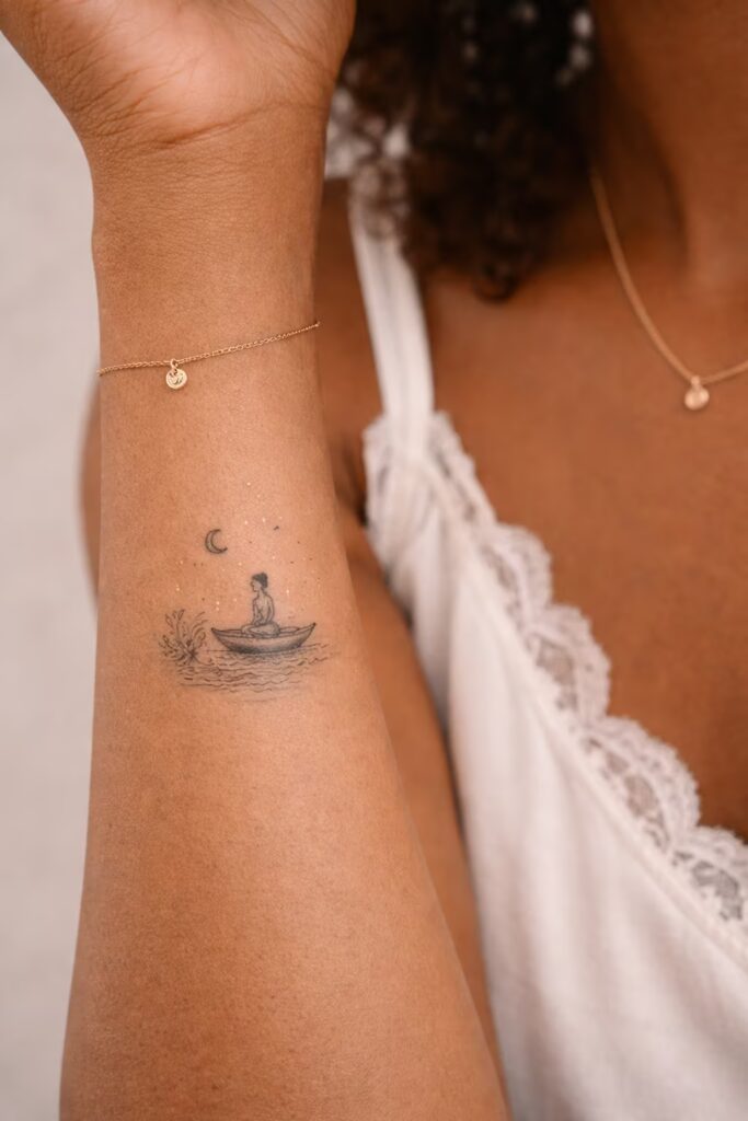 Moonlit Forearm Tattoo Ideas for Women