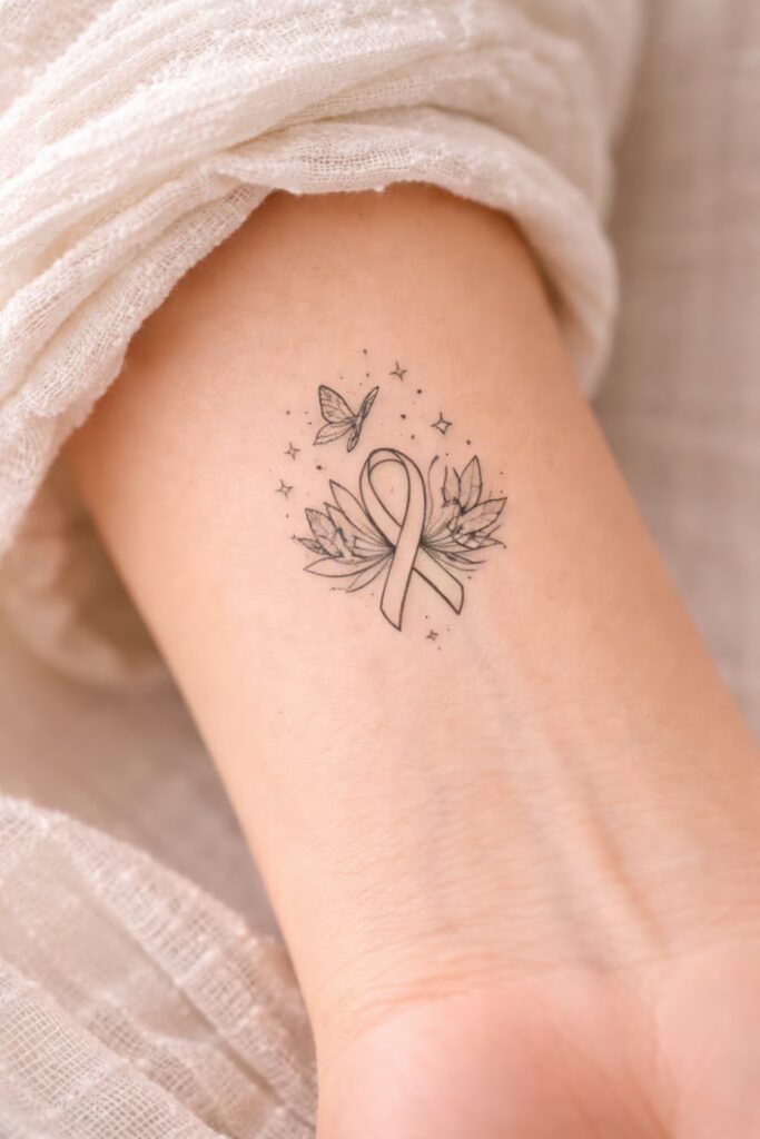 Butterfly Blossom Mental Awareness Tattoo