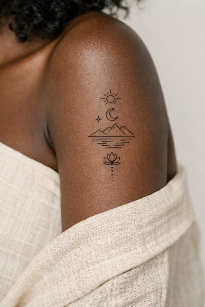 Celestial Harmony – Meaningful Half Sleeve Tattoos For Women