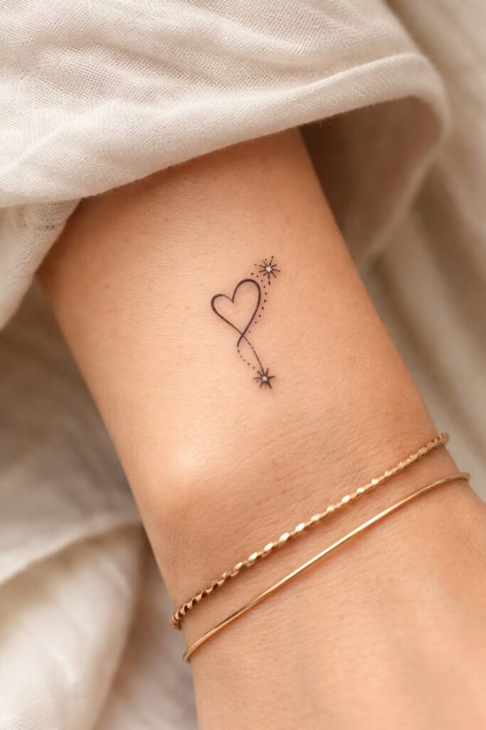 Celestial Heart Love Symbol Tatoo