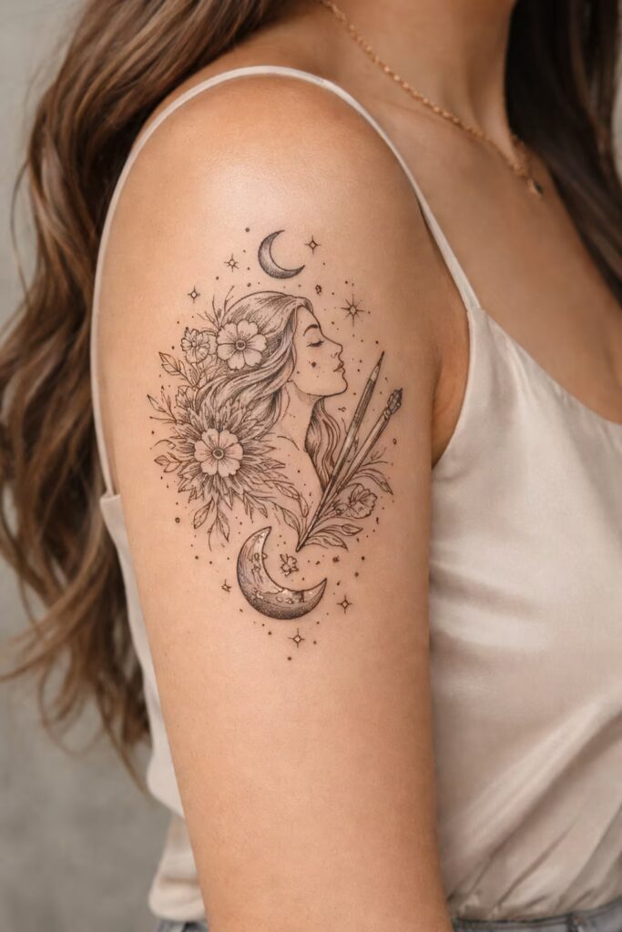 Creative Feminine Spirit – Meaningful Half Sleeve Tattoos for Women