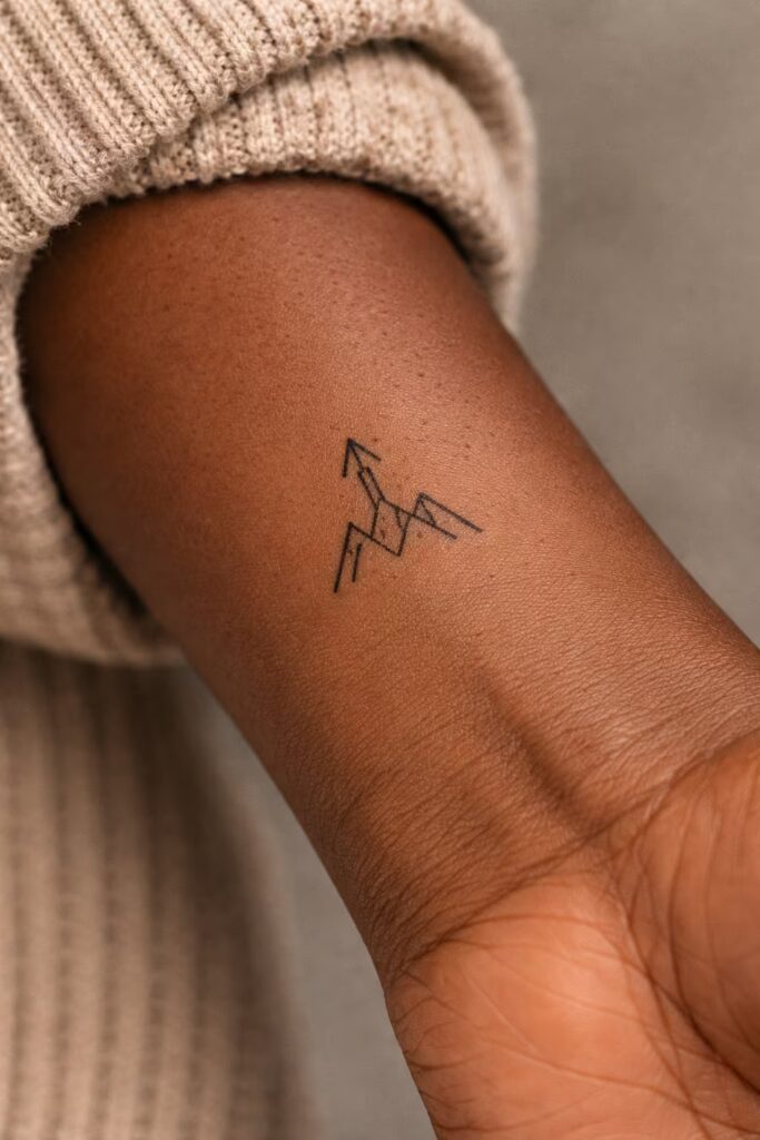 Mountain Arrow Geometric Tattoo Symbols That Mean Strength
