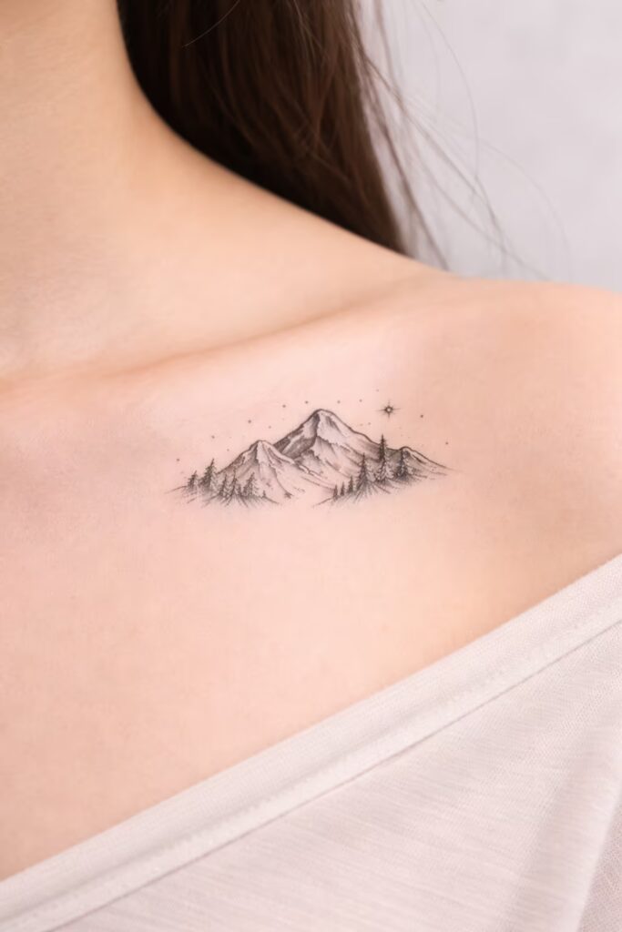 Mountain Peak — Tatoo Symbols That Mean Strength