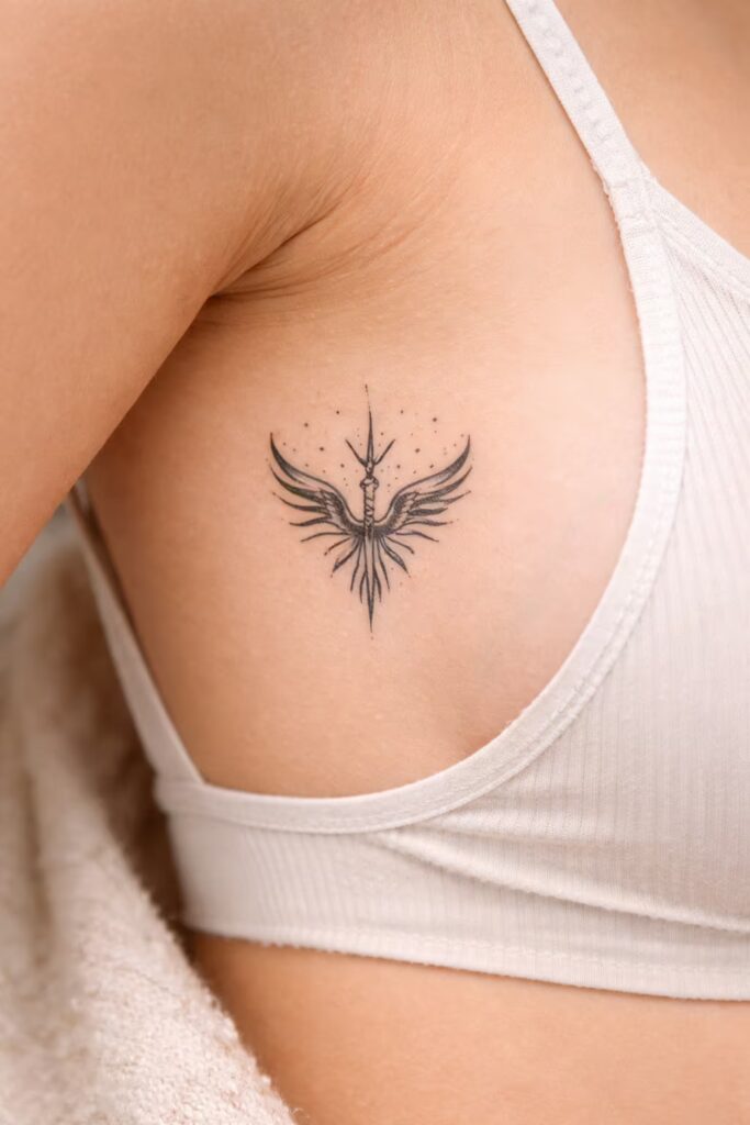Phoenix Dagger — Tattoo Symbols That Mean Strength