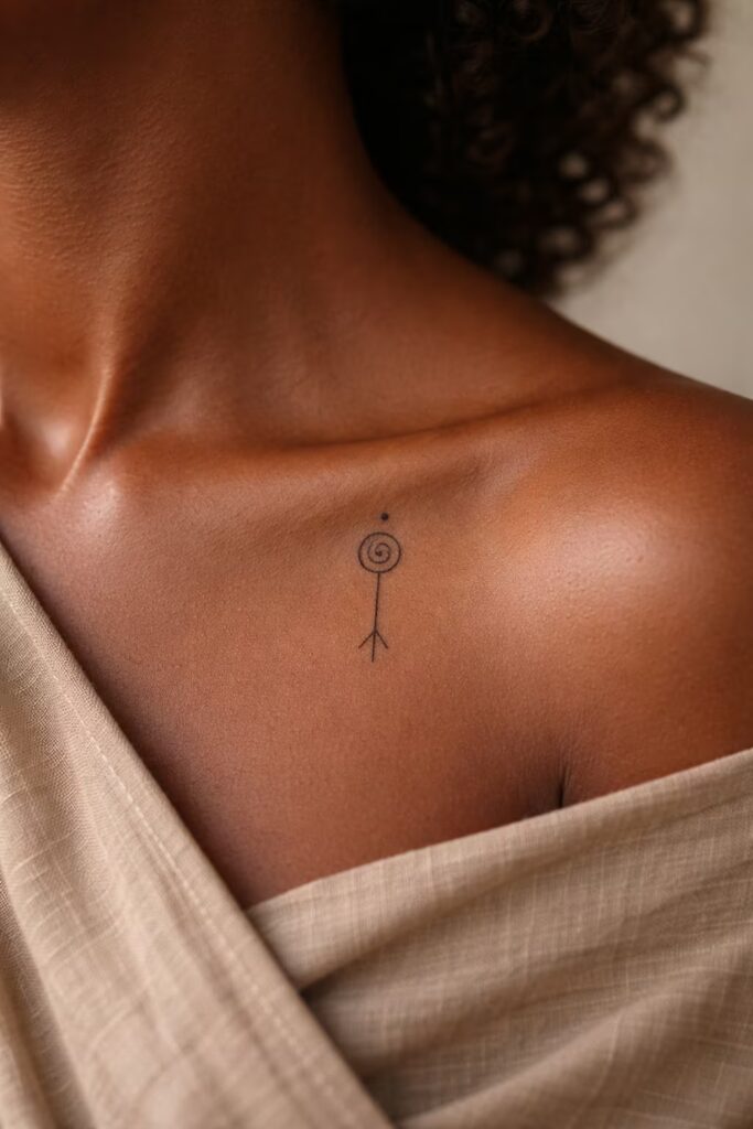 Silent Strength Spiral — Tattoo Symbols That Mean Strength
