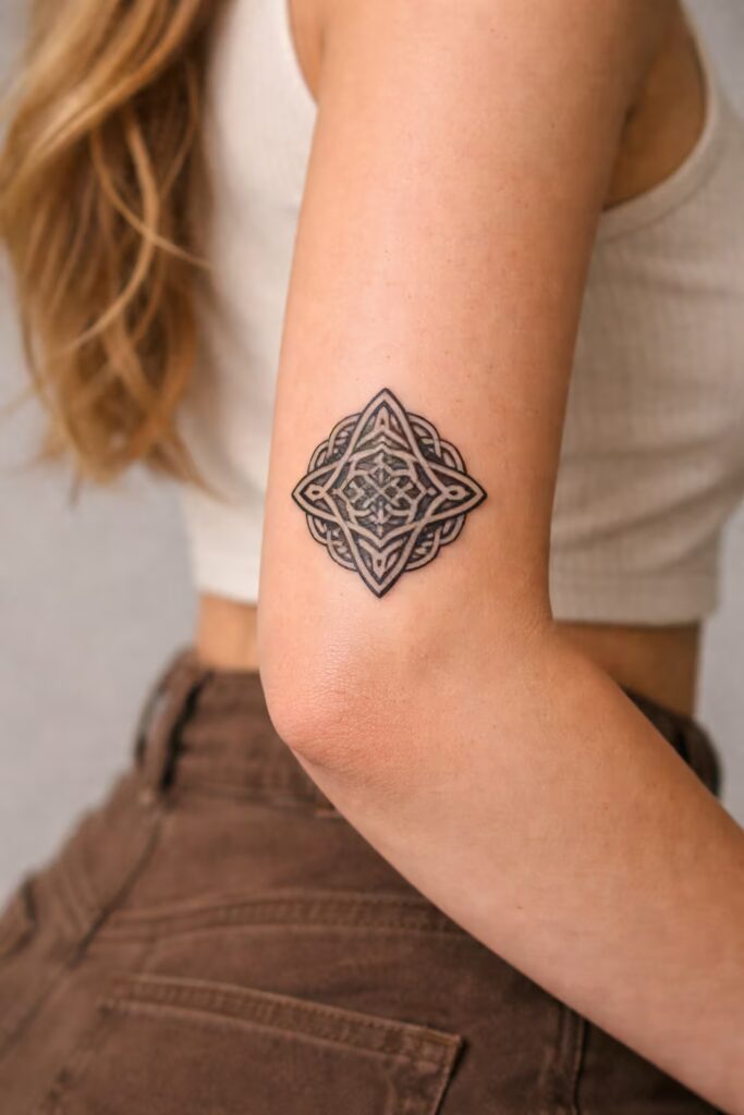 4. Celtic Knot Upper Arm Tattoo