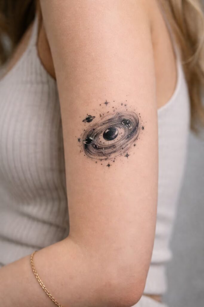 20. Abstract Galaxy Black Hole Celestial Tattoo
