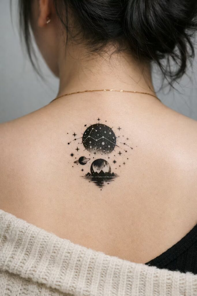 18. Birthdate Star Map Celestial Tattoo