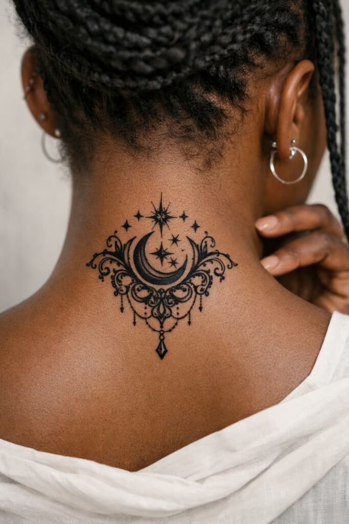 Celestial Filigree Ornamental Tattoo