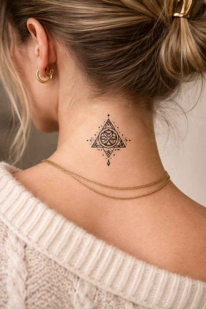 Celtic Knot Ornamental Tattoo (Geometric Minimalism)