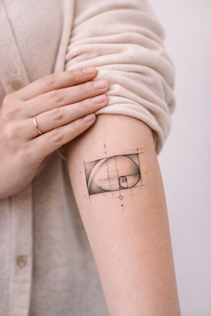 Fibonacci Spiral & Golden Ratio Tattoo