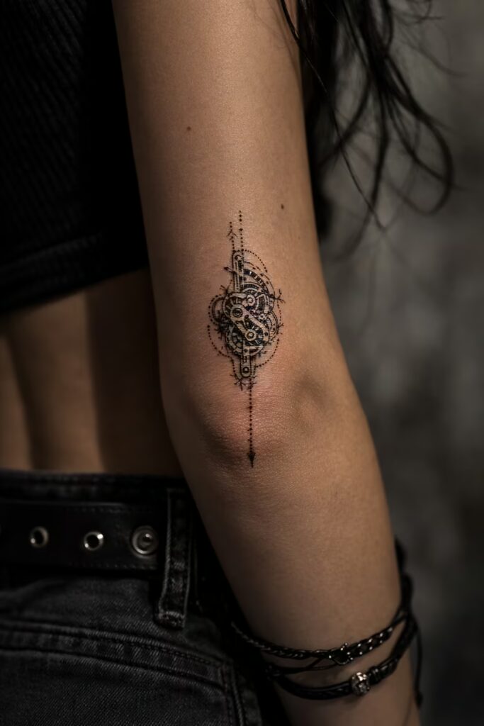 Geometric Mechanical Fusion Tattoo