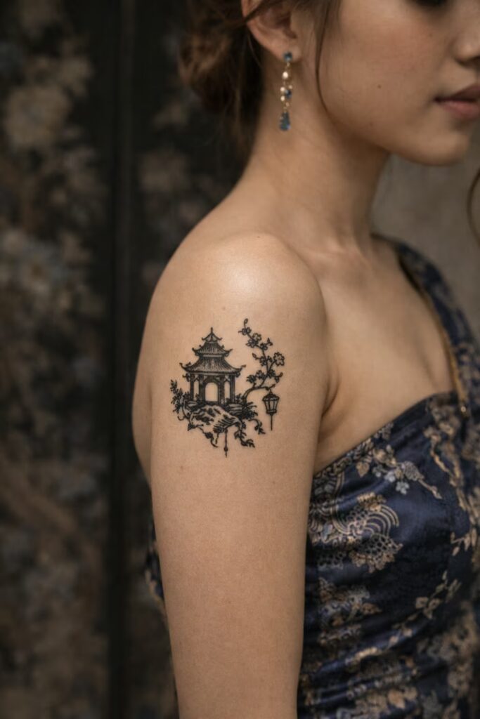 Gothic Timepiece Ornamental Tattoo