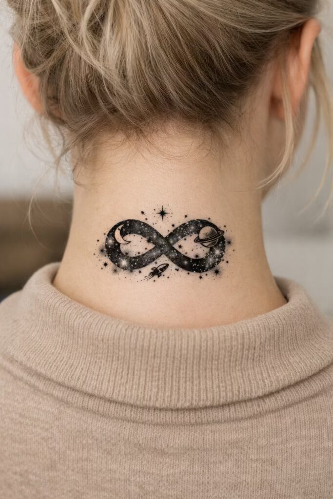 12. Infinite Universe Loop Celestial Tattoo