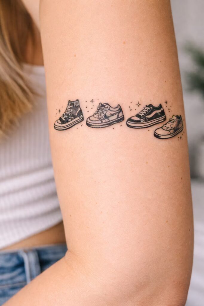 Mini Sneaker Doodle Tattoo