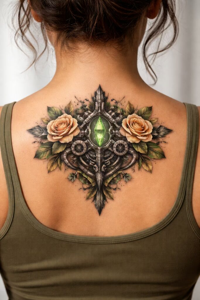 Symmetrical Tattoos_ 3D Realism Mechanical Nature