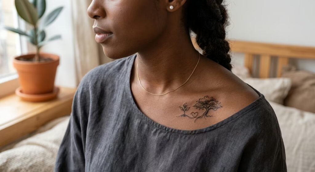 A Budding Legacy mother daughter tattoo