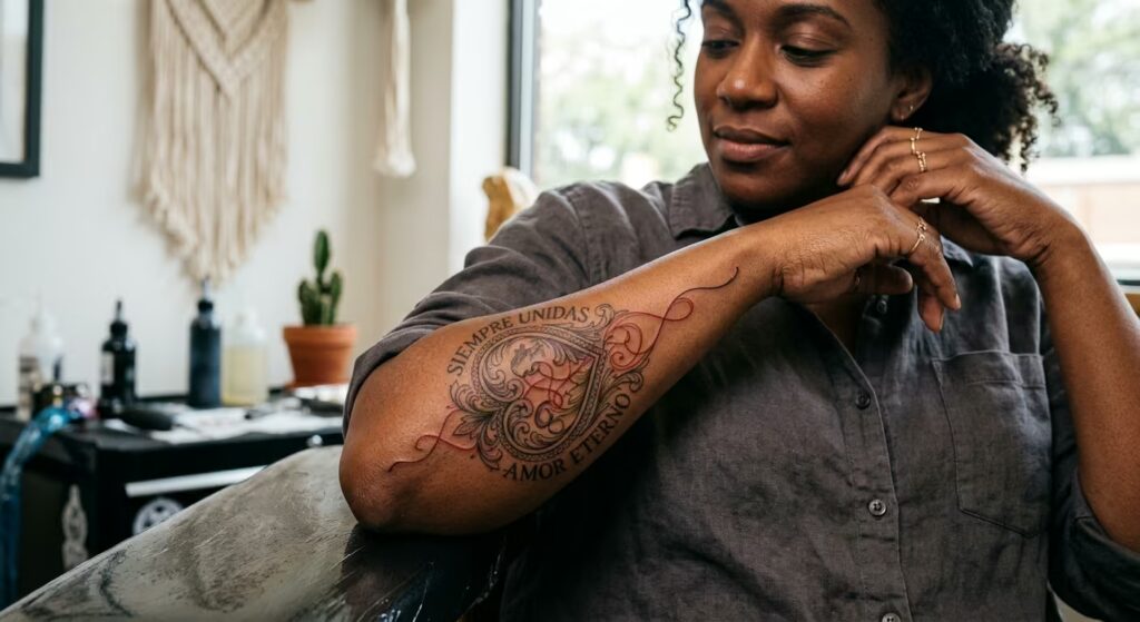 17. Siempre Unidas mother daughters tattoo