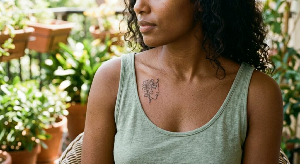 Art Nouveau Abstract Face