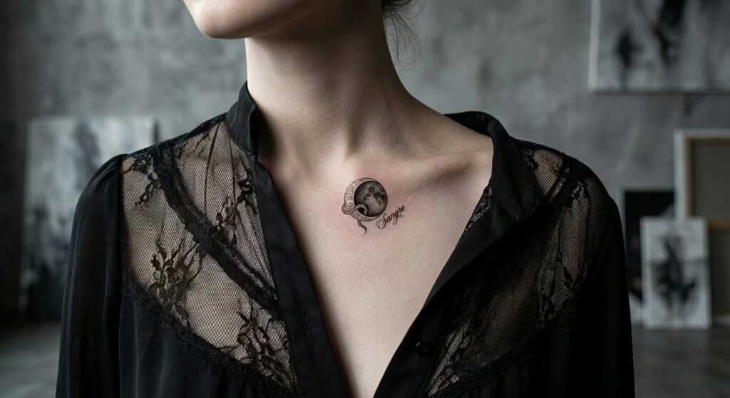 Blood Moon Eclipse Chicano Fine Line