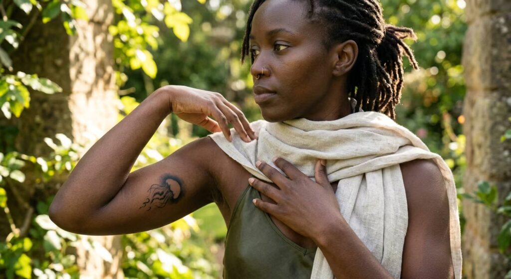 Blurred Reality Jellyfish Tattoo Design