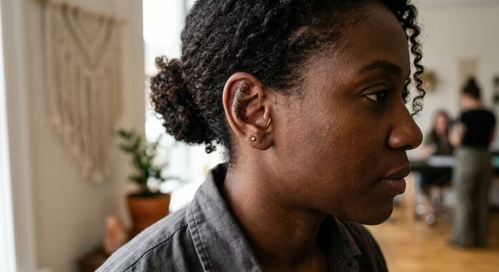 Celestial Sun and Moon tattoo