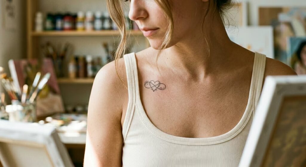 Chicano Fine Line Heart-Infinity