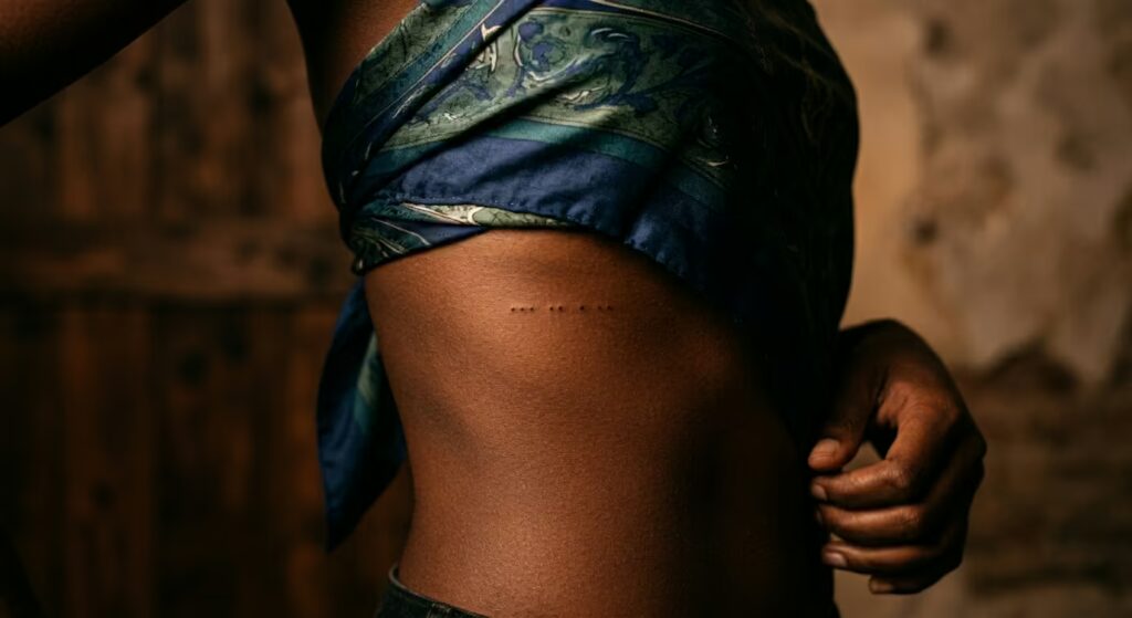  Ellipsis — Morse Code Style Fine Line Tattoo