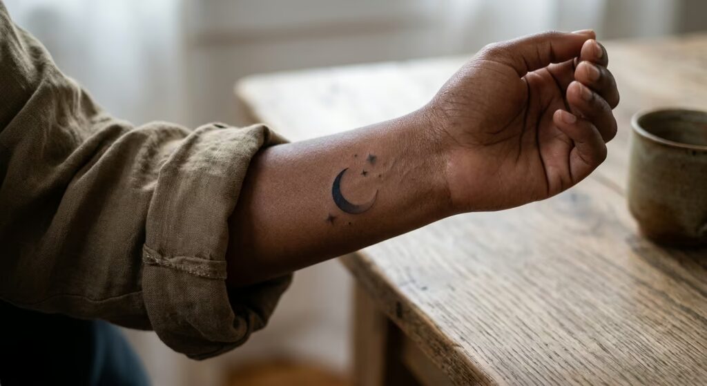 Gradient Fade Crescent Moon