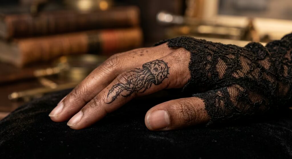 The Whispering Skeleton Jellyfish Tattoo Design