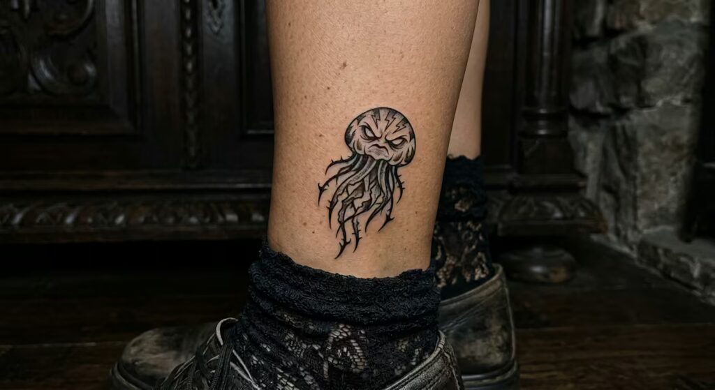 Wrath of the Deep Jellyfish Tattoo Design