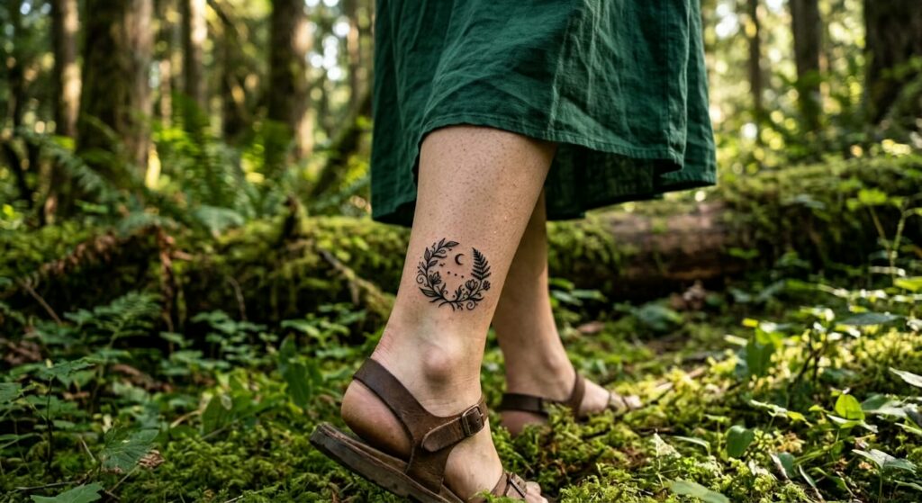 Fleeting Magic_ The Botanical Wreath Mommy Tattoo