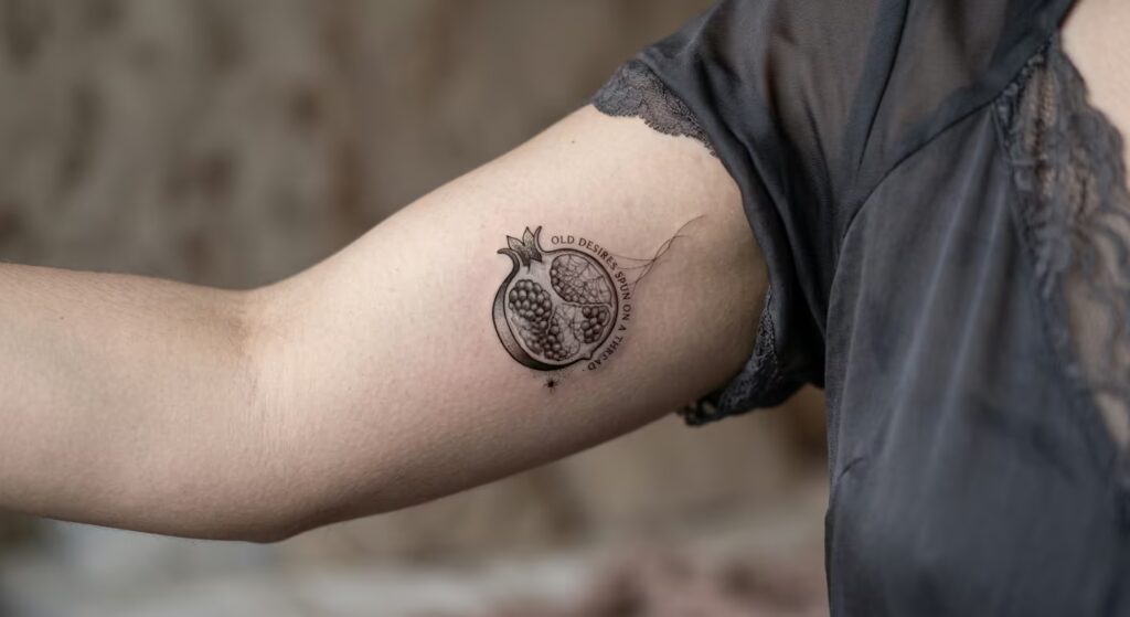 Fruit of Remembrance Inner Arm Tattoo