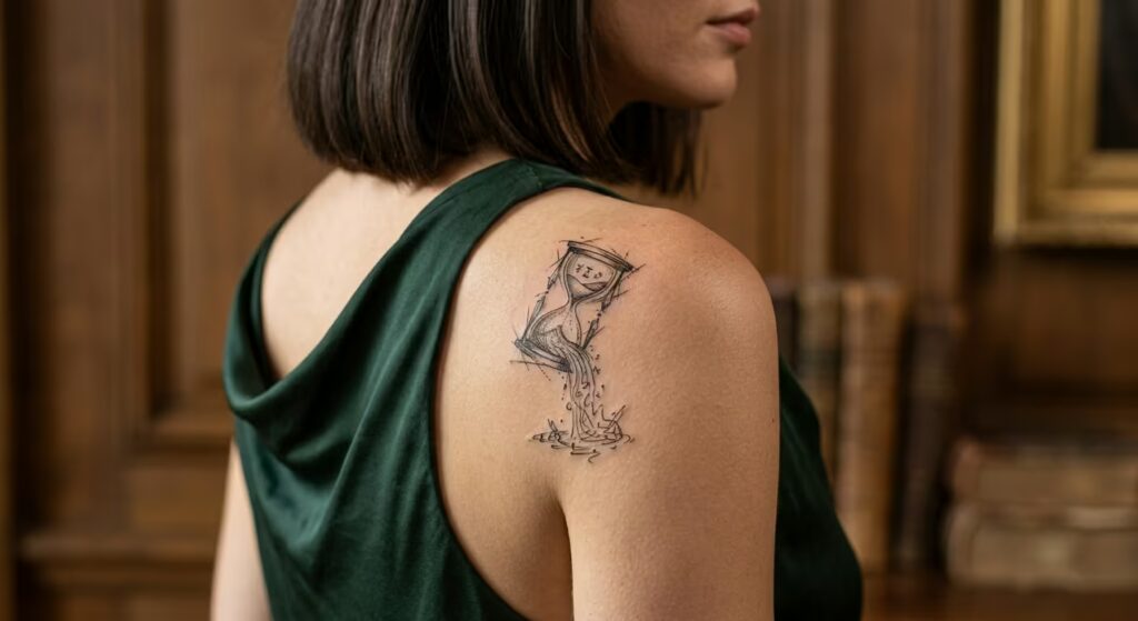 Hourglass Theory Shoulder Feminine Tattoo