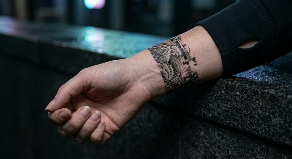 Modern Mysticism_ Bracelet Tattoo Ideas for the Nocturnal Soul
