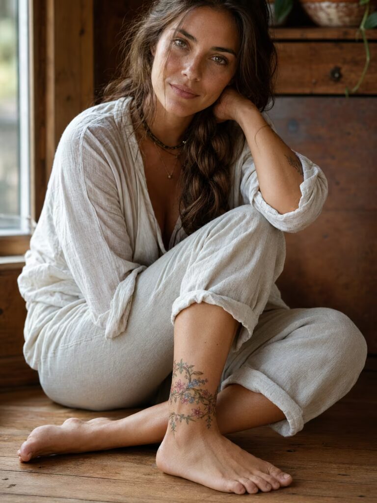 The Jasmine Ankle Wrap Tattoo