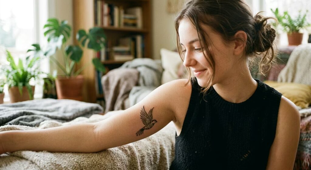 Lace-Wing Swift Inner Arm Tattoo