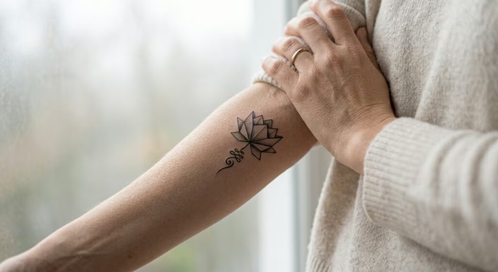 The Sovereign Ascent_ An Origami Unalome Lotus Tattoo That Feels Spiritual and Artistic