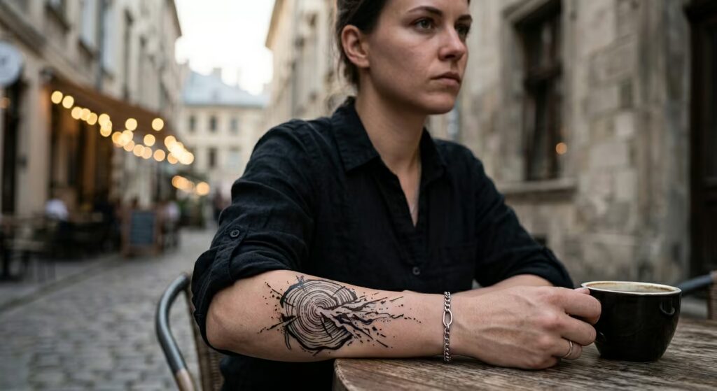 The Volcanic Growth Fragment_ A Tiny Tattoo Representing Change and Growth