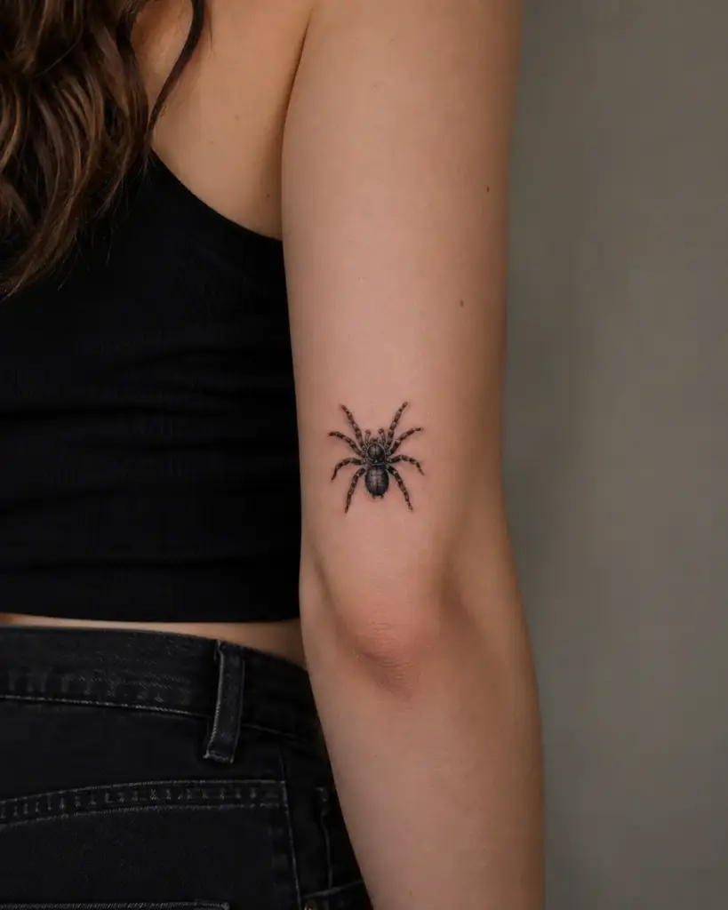 Realistic Tarantula Arm Spider Tattoo