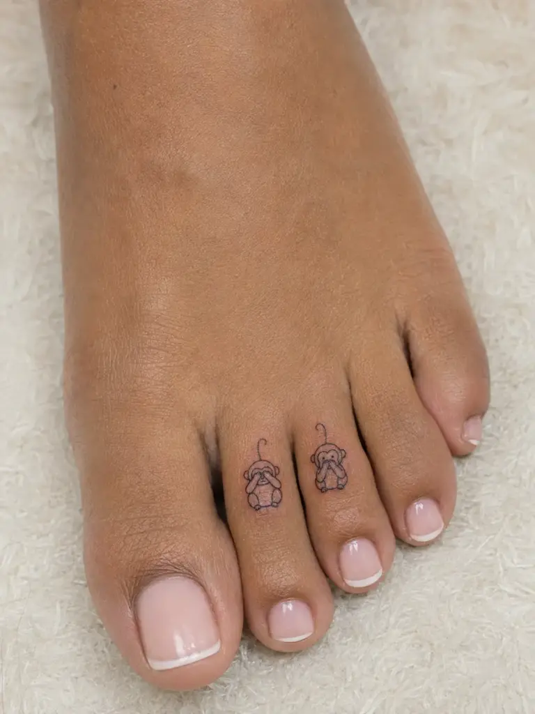 See no evil speak no evil tattoo for women